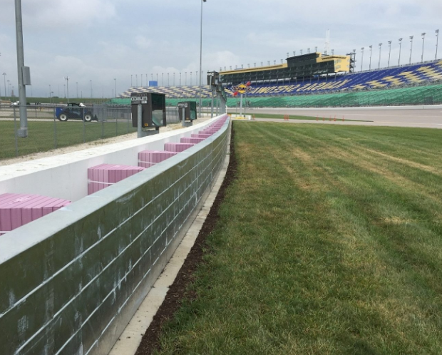 Cost-effective SAFER barriers for race tracks.
